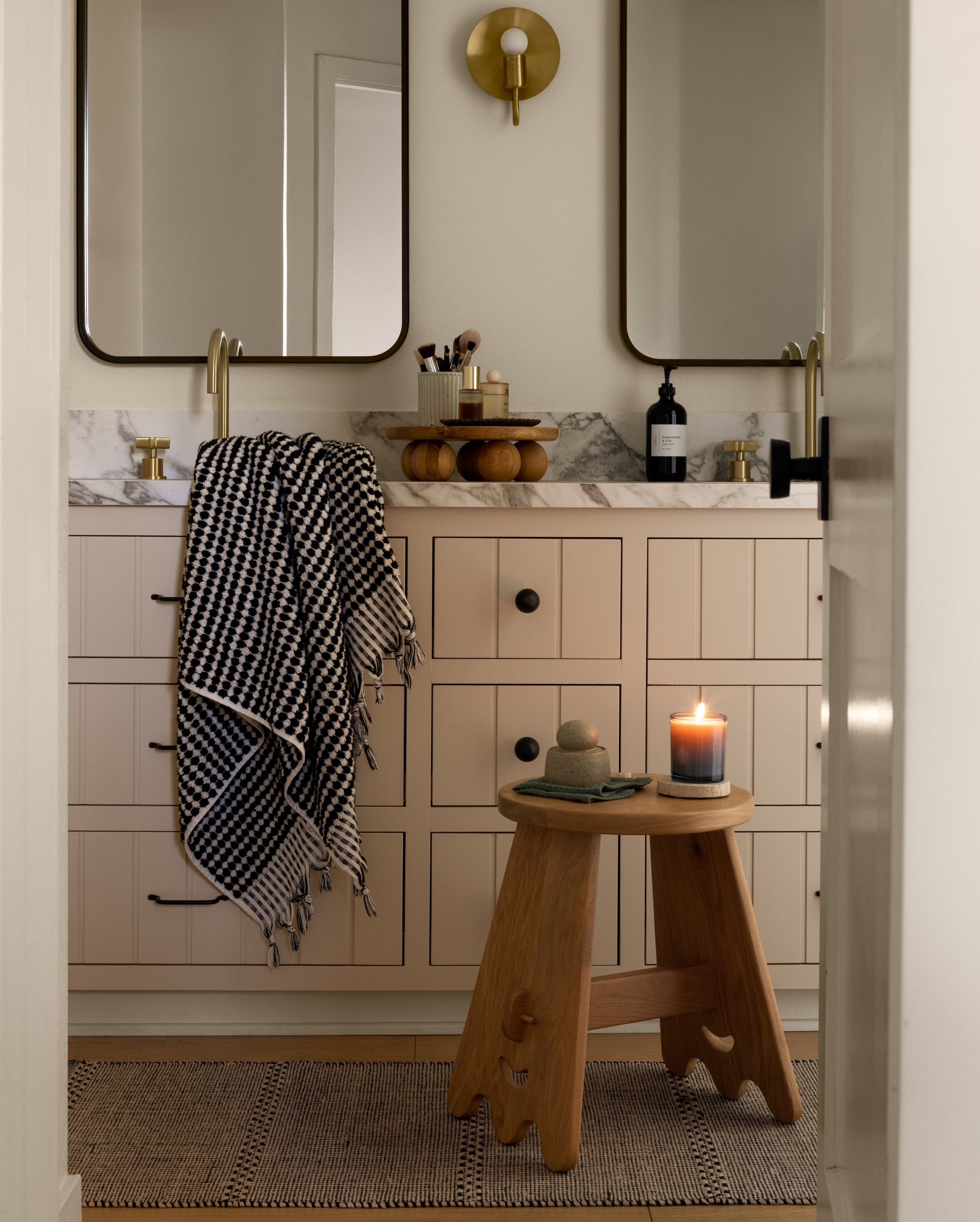 senja footstool oak
