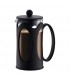 Bodum 10682.01 Cafetière verre BODUM KENYA à piston, 0,35 litre (3 tasses), filtre inox, habillage noir.
