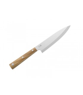 Due Cigni 2c.504 Couteau Gyuto DUE CIGNI « HAKUCHO », lame 17 cm pleine soie acier X50CrMoVN15, manche olivier 3 rivets.