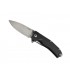 Lionsteel kur.bk Couteau Kur,  lame acier Sleipner satiné, manche 12 cm G10 noir, entretoise titanium 6AL4V.