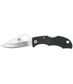 Spyderco lbkp3 Couteau LadyBug, lame acier VG-10 à cran, profil sabre, manche 6 cm nylon noir.