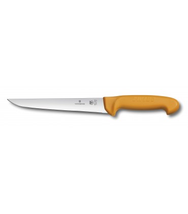 Victorinox 5.8411.20 Couteau désosser/saigner, lame 20 cm inox, dos droit, manche grillon® jaune.