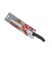 Victorinox 6.8223.25b couteau à jambon, lame alvéolée 25 cm inox, manche polypropylène noir, sur carte.