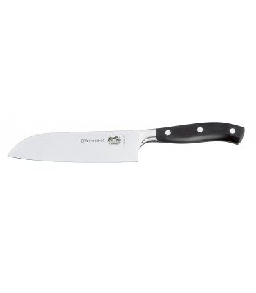 Victorinox 7.7303.17g Couteau santoku forgé « Grand Maître », lame 17 cm, manche en polyoxyméthylène (POM)