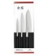 Kaï 67s.310 Coffret 3 couteaux Wasabi black (universel 10 cm et 15 cm, santoku 16,5 cm). Manche  Polypropylène Noir