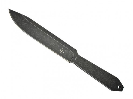fred perrin fp1906 Couteau  lame  drop-point de  tout acier 440C finition « blackwash » manche 14,5 cm  en acier Gris foncé